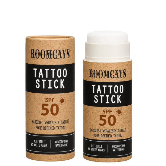 ROOMCAYS Mineralny Sztyft SPF 50 do ochrony tatuażu, 45g