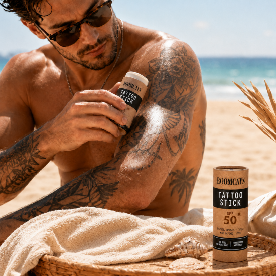 ROOMCAYS Mineralny Sztyft SPF 50 do ochrony tatuażu, 45g